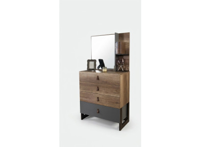 Kommode mit Spiegel Holz Modern Luxus Design Jugendzimmer Kommoden