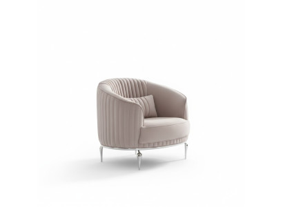 Sessel Luxus Einsitzer Couch Textil Sofa Polster Möbel Couchen Samt Stoff Textil