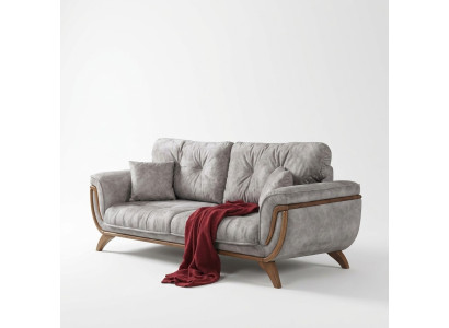 Luxus Dreisitzer Moderne Couch Polster Möbel Graue Couchen Sofas