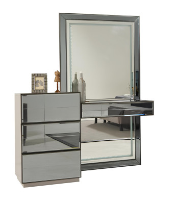 Schminktisch Set Konsole Schlafzimmer Möbel Design Hocker Luxus Tisch Holz 2tlg