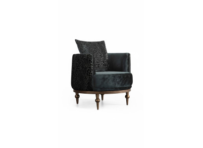 Rund Sessel Luxus Polster Design Textil 1 Sitzer Einsitzer Möbel Möbel