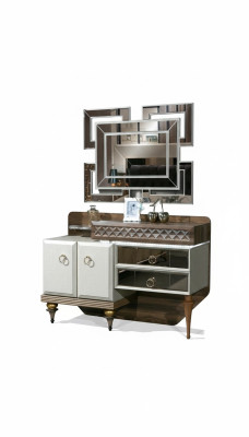 Möbel Schlafzimmer Design Schminktisch Spiegel Holz Sideboard Konsole