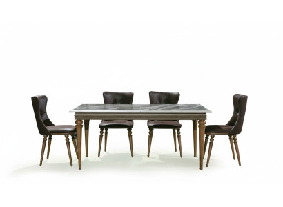 Komplett Set Esstisch 4x Stühle Esszimmer Set Ess Holz Tisch Tische 4tlg