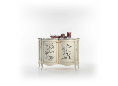 Klassisches Sideboard Holz Kommode Weiß Schrank Schränke Luxus Italienische Neu