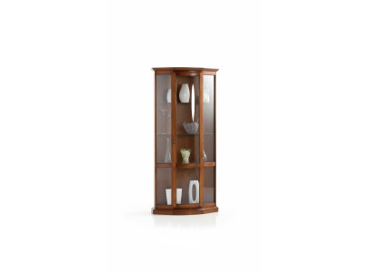 Klassische Braun Vitrine Französischer Stil Möbel Kommode Anrichte Glasschrank
