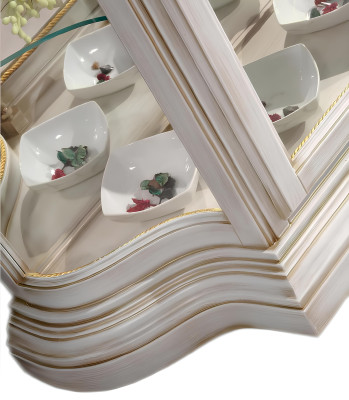 Vitrine Glasschrank Weiß Luxus Italienische Möbel Vitrinen Schränke Wohnzimmer