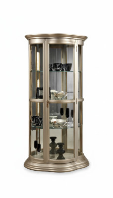 Klassisch Vitrinen Glas Schrank Vitrine Holz Wohnzimmer Luxus Braun Anrichte