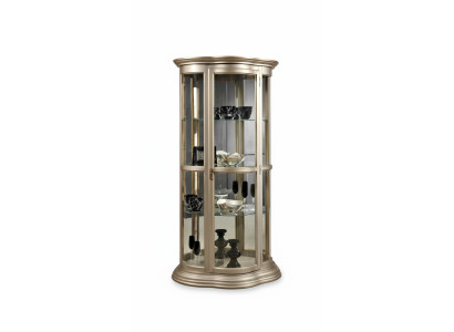 Klassisch Vitrinen Glas Schrank Vitrine Holz Wohnzimmer Luxus Braun Anrichte