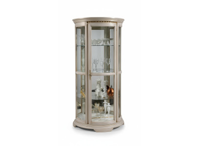 Klassisch Vitrinen Glas Schrank Vitrine Holz Wohnzimmer Luxus Braun Neu Anrichte
