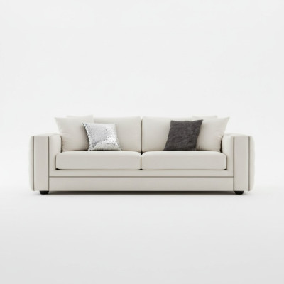 Klassische Chesterfield Dreisitzer Möbel Sofa Luxus Couchen beige 3 Sitz Sofas