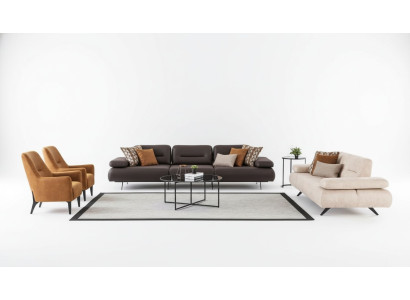 Sofagarnitur 4+3+1+1 Sitzer Set Design Sofa Polster Couchen Couch Modern Luxus
