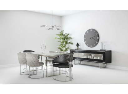 Essgruppe Esszimmer Garnitur Esstisch Set Sideboard Luxus Möbel 4 Stühle Tisch