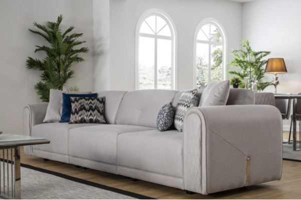 Sofagarnitur 3+3+1 Sitz Set Design Sofas Polster Leder Couchen Sofa