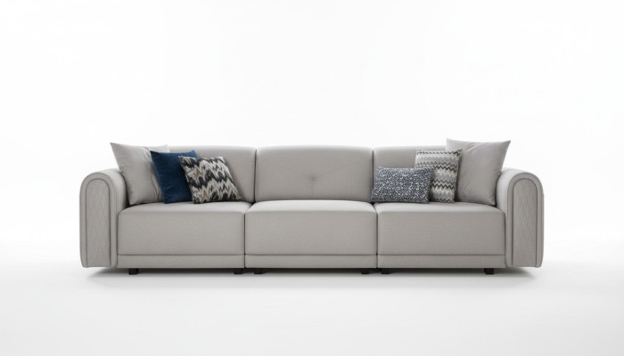 Luxus Sofa 4 Sitz Stoff Wohnzimmer Modernes Design Sofas Polster Couchen