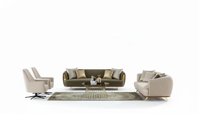 Luxus Sofagarnitur Modern Set 3+2+1+1 Sitzer Sofa Couch Garnitur Design Couchen