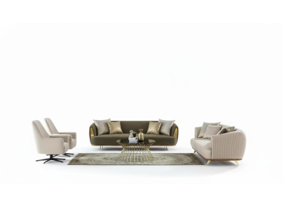 Luxus Sofagarnitur Modern Set 3+2+1+1 Sitzer Sofa Couch Garnitur Design Couchen