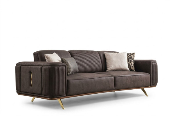 Sofas 4 Sitzer Textil Big Möbel Wohnzimmer Modernes Neu Sofa Polyester Couch