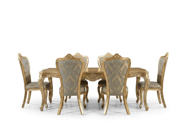 Esszimmer Esstisch 6x Stühle Tisch Luxus Tische Klassische Ess Gruppe Set 7tlg.