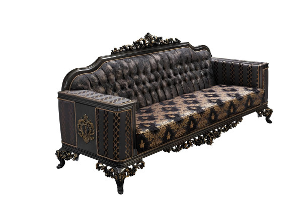 Chesterfield 3 Sitzer Designer Sofa Luxus Polster Sofas Couchen Stoff Textil Neu