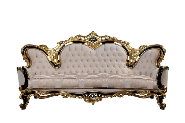 Sofa Chesterfield Barock Couch 5tlg Set Sofagarnitur 3+3+1+1 Sitz Couchtisch