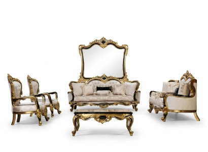Sofa Chesterfield Barock Couch 5tlg Set Sofagarnitur 3+3+1+1 Sitz Couchtisch