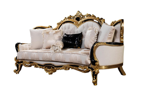 Sofagarnitur Klassische Luxus Sofas Sessel Wohnzimmer set 3+1 Sitz Chesterfield