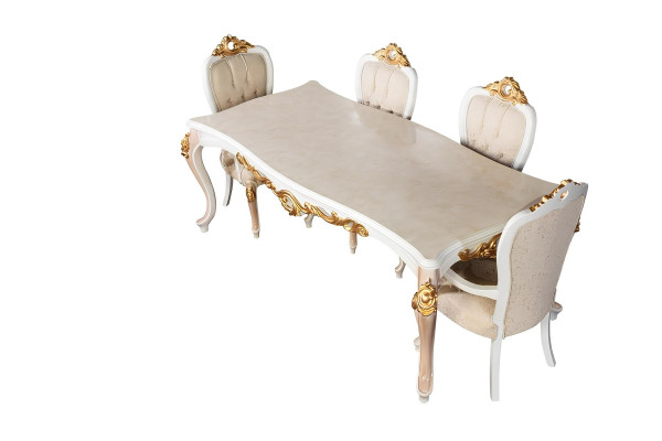 Klassischer Chesterfield Stuhl-Set x4 Esszimmer Stuhl-Garnitur Lehnstühle