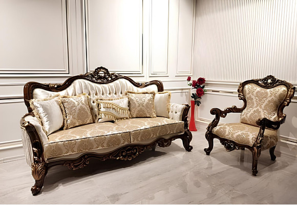 Barock Sessel Couch Sofa Möbel Einrichtung Couchen Sofas Stuhl Samt