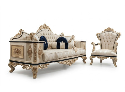 Chesterfield Sofagarnitur Set 3+1 Luxus 2tlg. Stoff Sofa Wohnzimmer