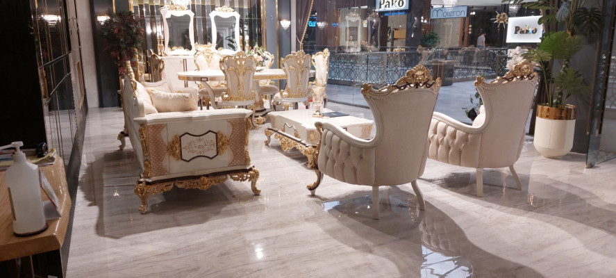 Luxus Couch Möbel Esstisch Barock Essgarnitur Gruppe Tisch + 6x Stuhl