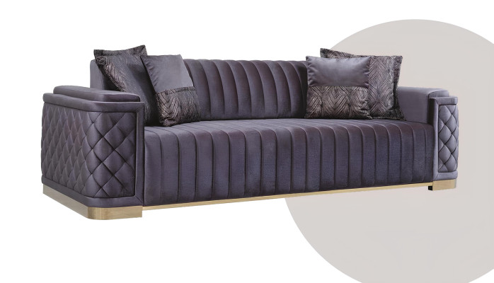 Chesterfield Sofagarnitur Couch Polster Set 3tlg. Garnitur Sofa Couchen Samt