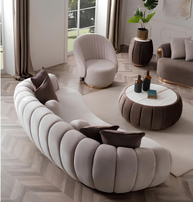 Runder Couchtisch Polster Tisch mit runden Tischplatte Couchtische Tische Möbel