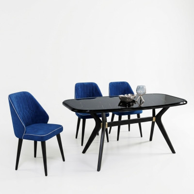 Modern Esszimmer Set Garnitur Sitz Möbel Essgruppe Esstisch Polster 5tlg.
