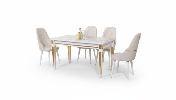 Esstisch Essgarnitur Esszimmer Set Sitzmöbel Set Esszimmer Sets 4 Stühle 5tlg
