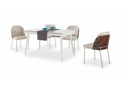 Modern Essgruppe Möbel Esszimmer Set Garnitur Sitz Esstisch Polster 5tlg.
