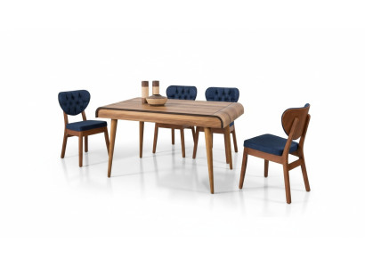 Modernes Möbel Esszimmer Set Garnitur Sitz Essgruppe Esstisch Polster 5tlg.