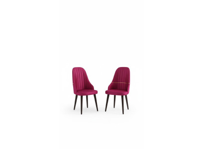 Hölzerner weicher rosa Stuhl auf schwarzen Beinen für den Esszimmer neues Modell