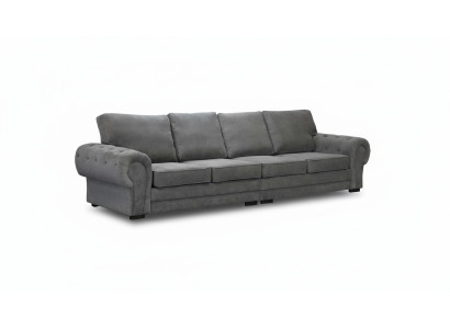 Viersitzer klassisches Sofa Möbelpolsterung in grau Bequemes Couch Stoff