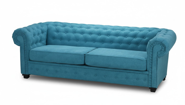Dreisitzer Couch Textil Turkis Sofa Polster Möbel Einrichtung Sofas Couchen