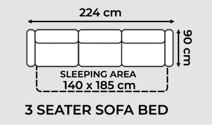Chesterfield Sofa mit Bettfunktion Bengalisches Klappbett Couch Schlafsofa