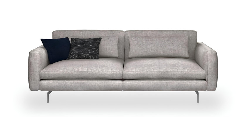 Grau-Schwarze Wohnzimmermöbel Dreisitzer Sessel Neu Luxus Set Modern
