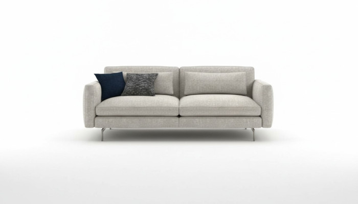 Graues Sofa Sofakollektion Sitzmöbel Set Wohnzimmermöbel Couch Textil