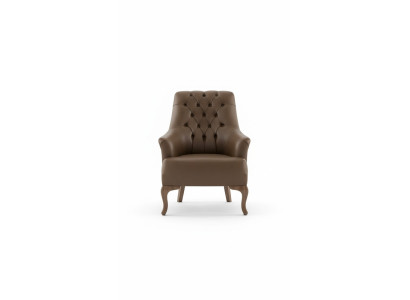 Brauner Chesterfield Einsitzer Wohnzimmermöbel Moderner Luxus Sessel