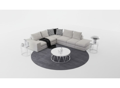 Weißes Ecksofa Polster Eckgarnitur Luxus L-Form Sofas Modern Design