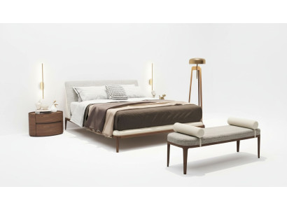 Braune Schlafzimmer Garnitur Betgestell 2x Nachttische Doppelbett 3tlg