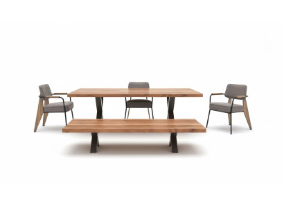 Designer Esszimmer Set Esstisch Stühle Essbank Moderner Stil Holzmöbel