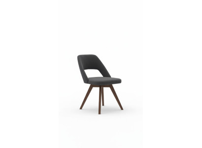 Grauer Luxus Esszimmerstuhl Moderner Einsitzer Stil Designer Holzmöbel