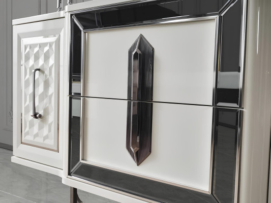 Sideboard Weiße Kommode Konsolen Tisch Spiegel 2tlg. Kommoden Sideboards
