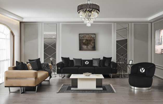 Wohnzimmer Couch Couchen Polster Sofas xxl Design Sofa 4 Sitzer Textil Big Neu