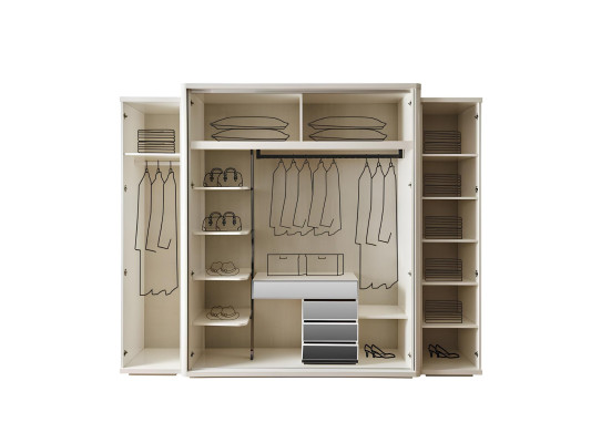 Kleiderschrank Schrank Luxus Holz Schränke Design Möbel Schlafzimmer Weiß Neu